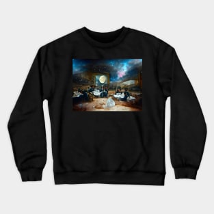 Dinner party on the moon Crewneck Sweatshirt